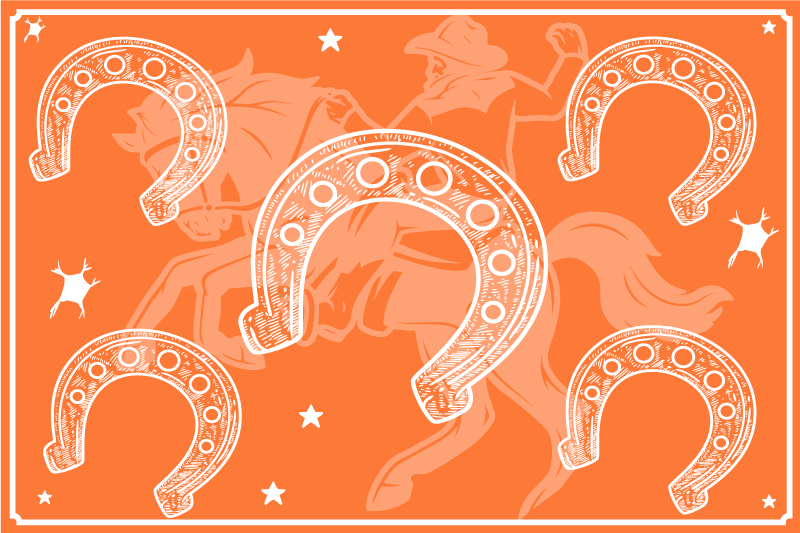Original placemats orange horseshoe design - TenStickers