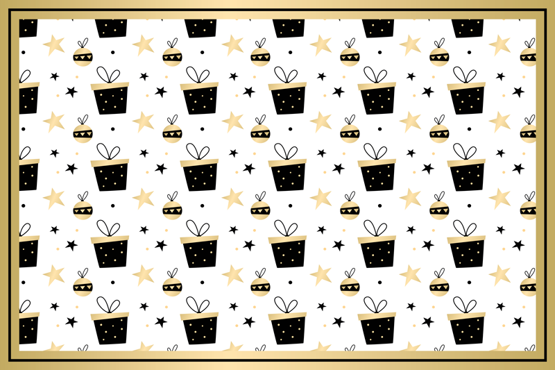 Christmas placemats with festive gift design - TenStickers