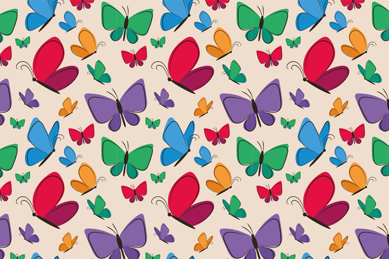 Original placemats colorful butterfly display - TenStickers