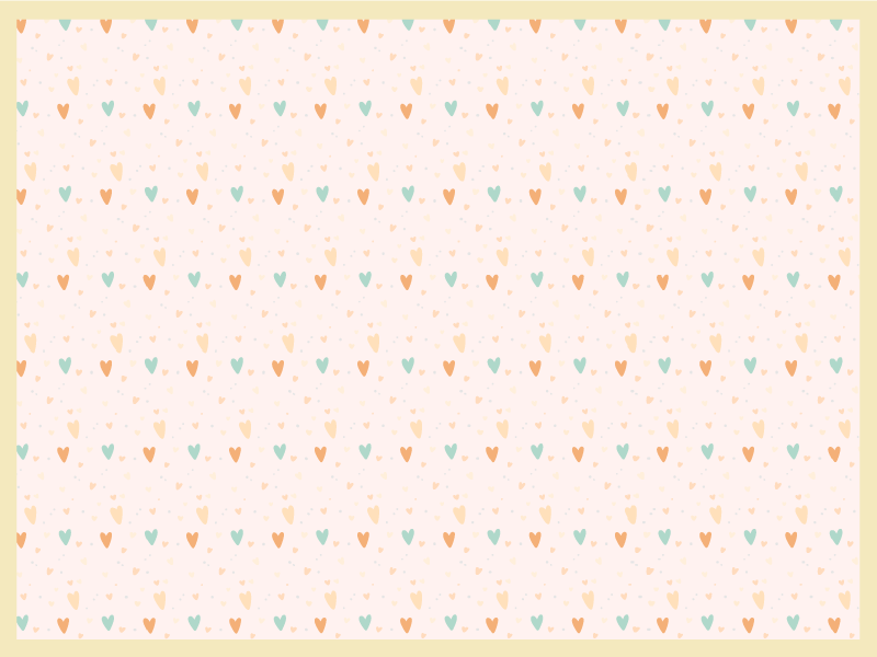 Children placemats with heart patterned background - TenStickers