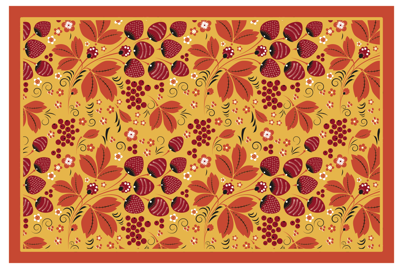 Original placemats colorful floral design - TenStickers
