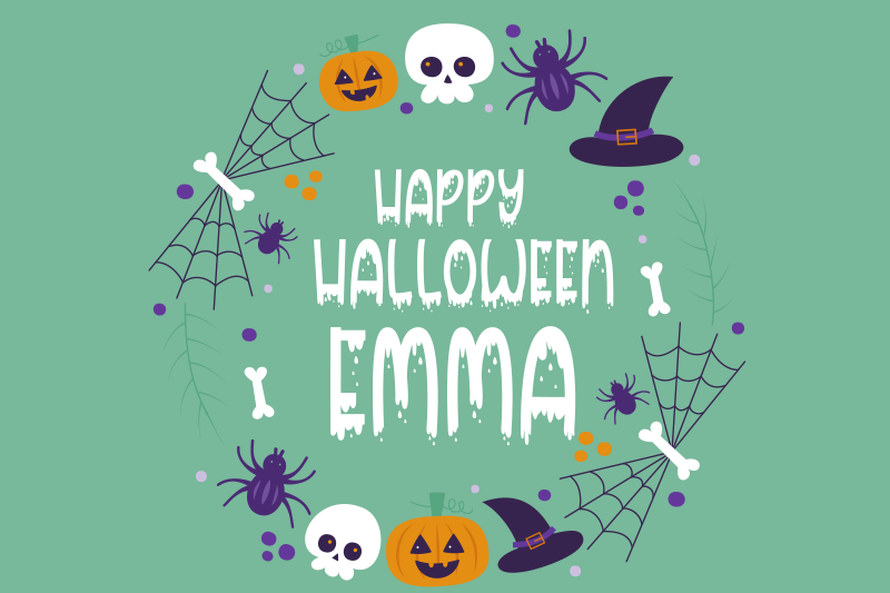 Halloween placemats with spooky themed design - TenStickers