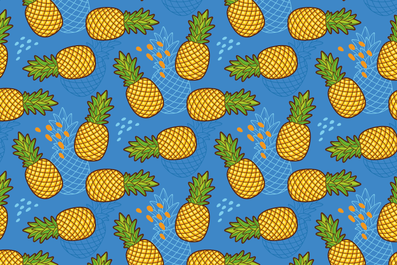 Original placemats pineapple pattern design - TenStickers