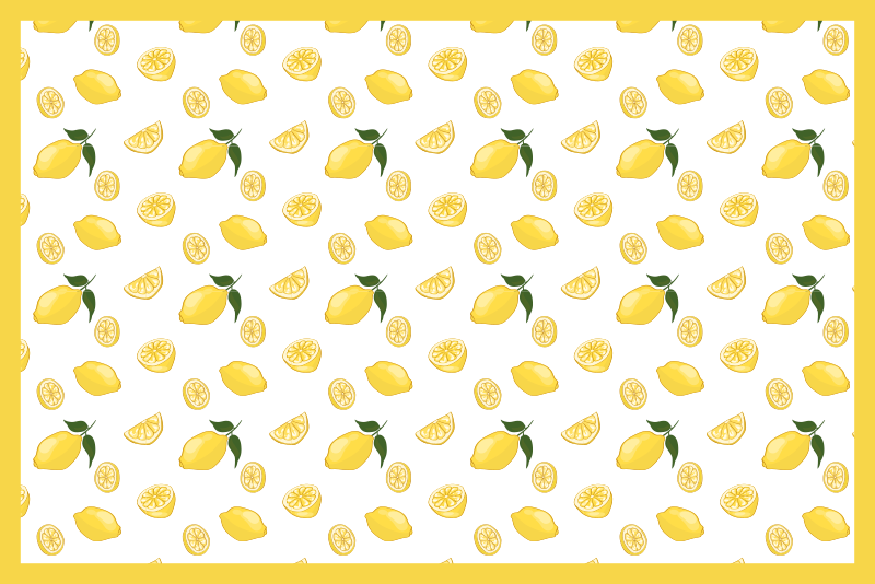 Original placemats lemon pattern design - TenStickers