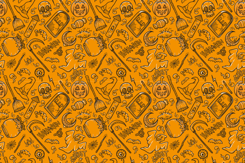 Halloween placemats with eerie halloween designs - TenStickers