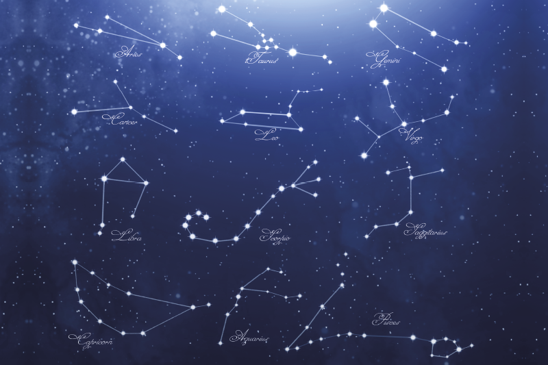 Quote placemats constellations star map - TenStickers