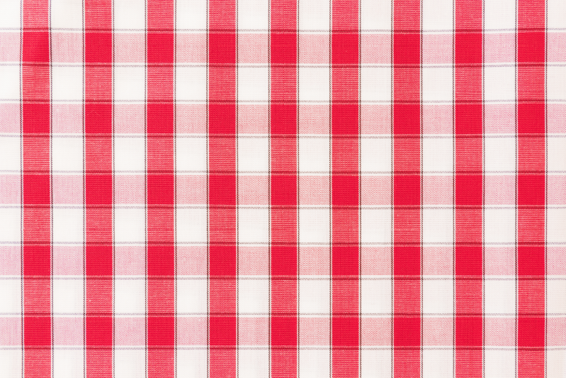 Textured placemats red checkered design - TenStickers