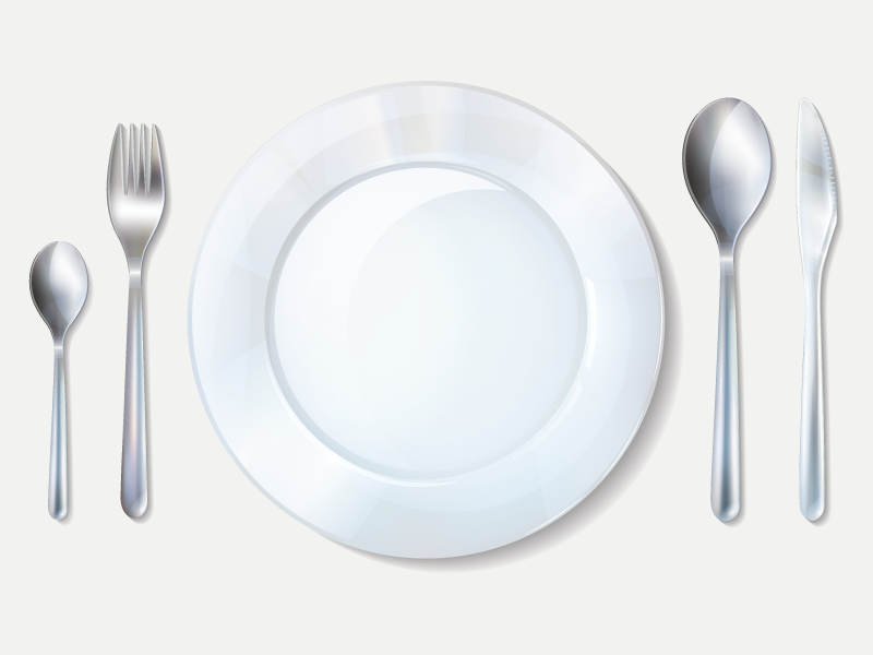 fork, knife and spoon vinyl placemats - TenStickers