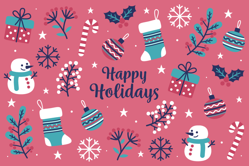 Christmas placemats with playful festive designs - TenStickers