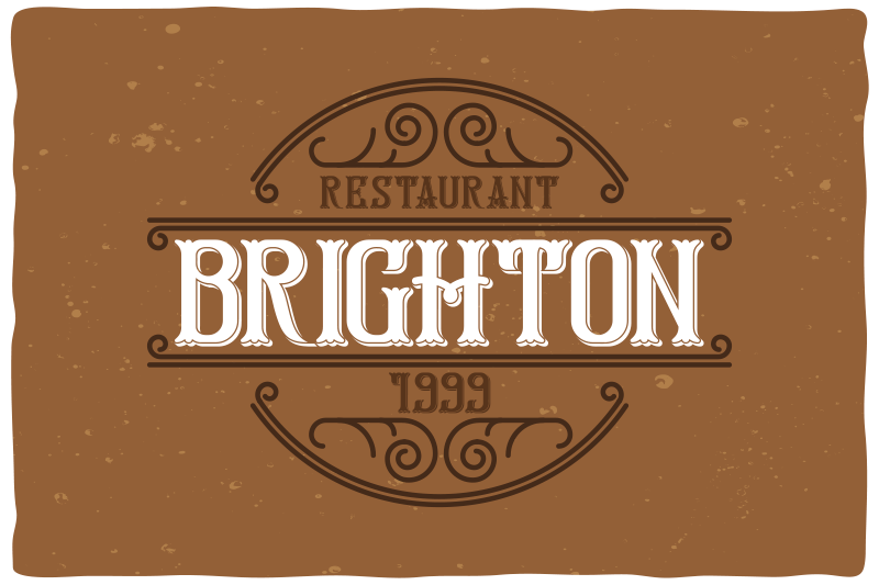 Quote placemats brighton restaurant logo - TenStickers