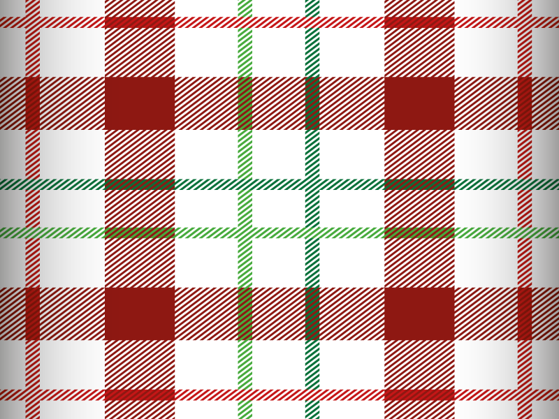Christmas placemats plaid pattern table cover - TenStickers