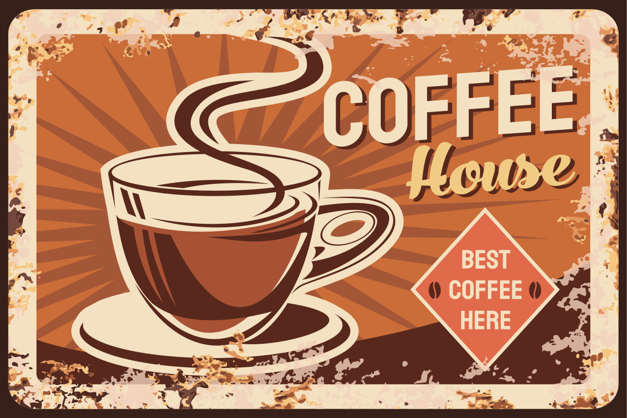Quote placemats coffee house saying - TenStickers