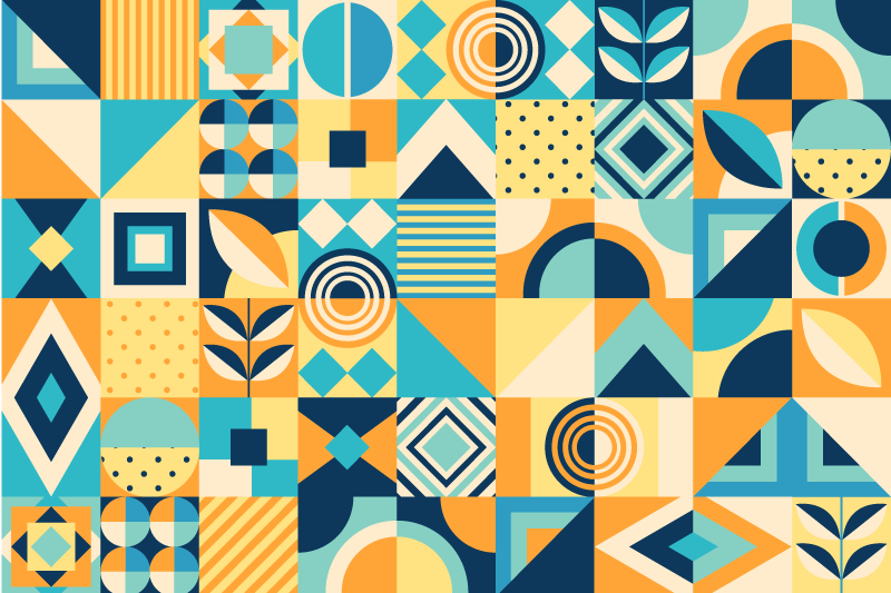Modern placemats geometric design delight - TenStickers