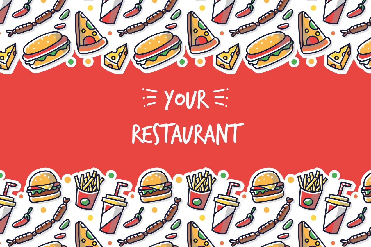 Original placemats featuring food inspired art - TenStickers