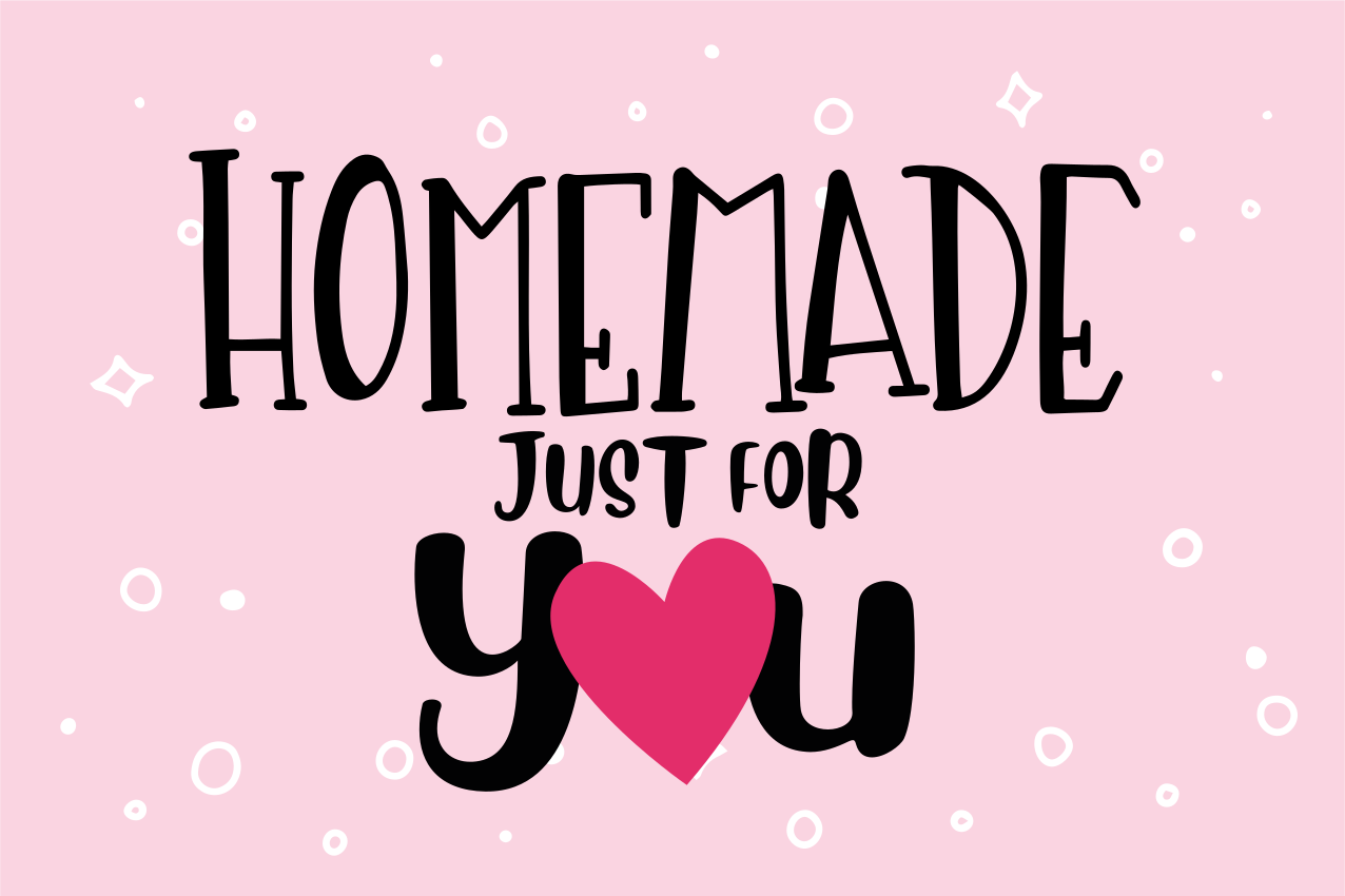 Quote placemats homemade heart design - TenStickers