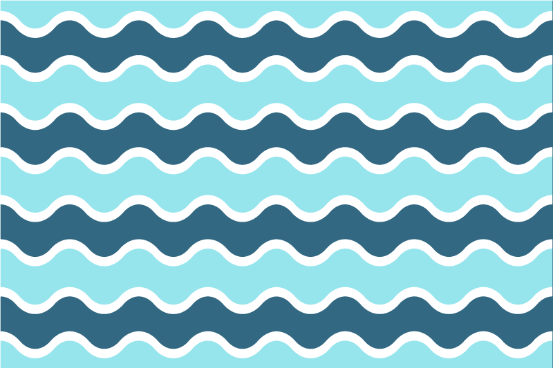 Modern placemats wavy line design - TenStickers