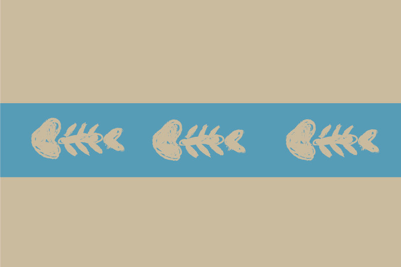 Original placemats unique fish bone design - TenStickers