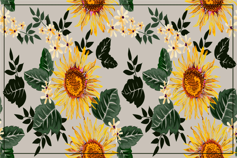 Original placemats sunny floral design - TenStickers