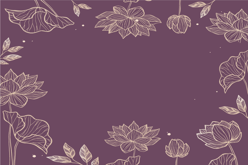 Elegant placemats floral lotus design - TenStickers