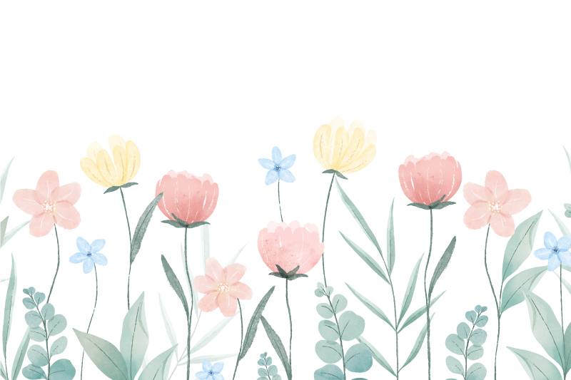 Original placemats floral colorful design - TenStickers