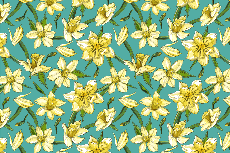 Yellow Flower background modern placemats - TenStickers