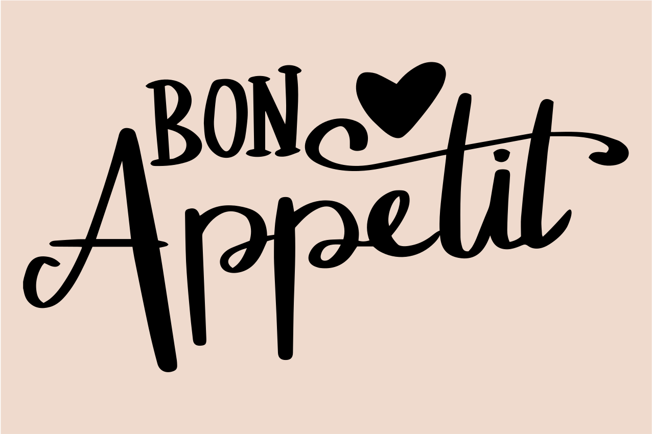 Quote placemats bon appétit saying - TenStickers