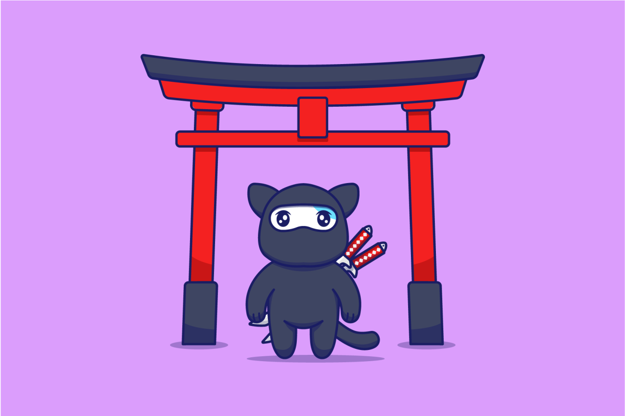 Original placemats cute ninja design - TenStickers