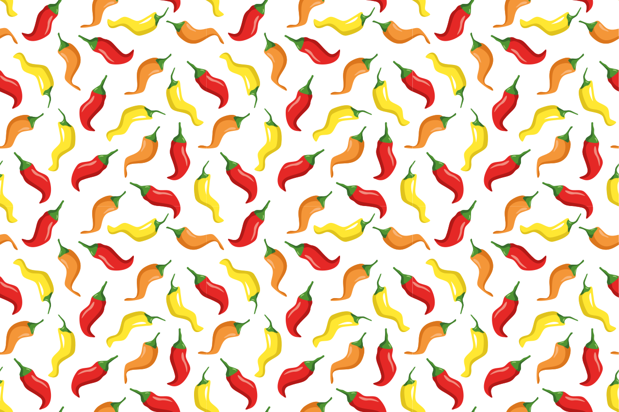 Original placemats colorful chili peppers design - TenStickers