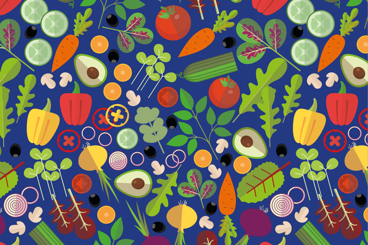 Original placemats with lively vegetable design - TenStickers