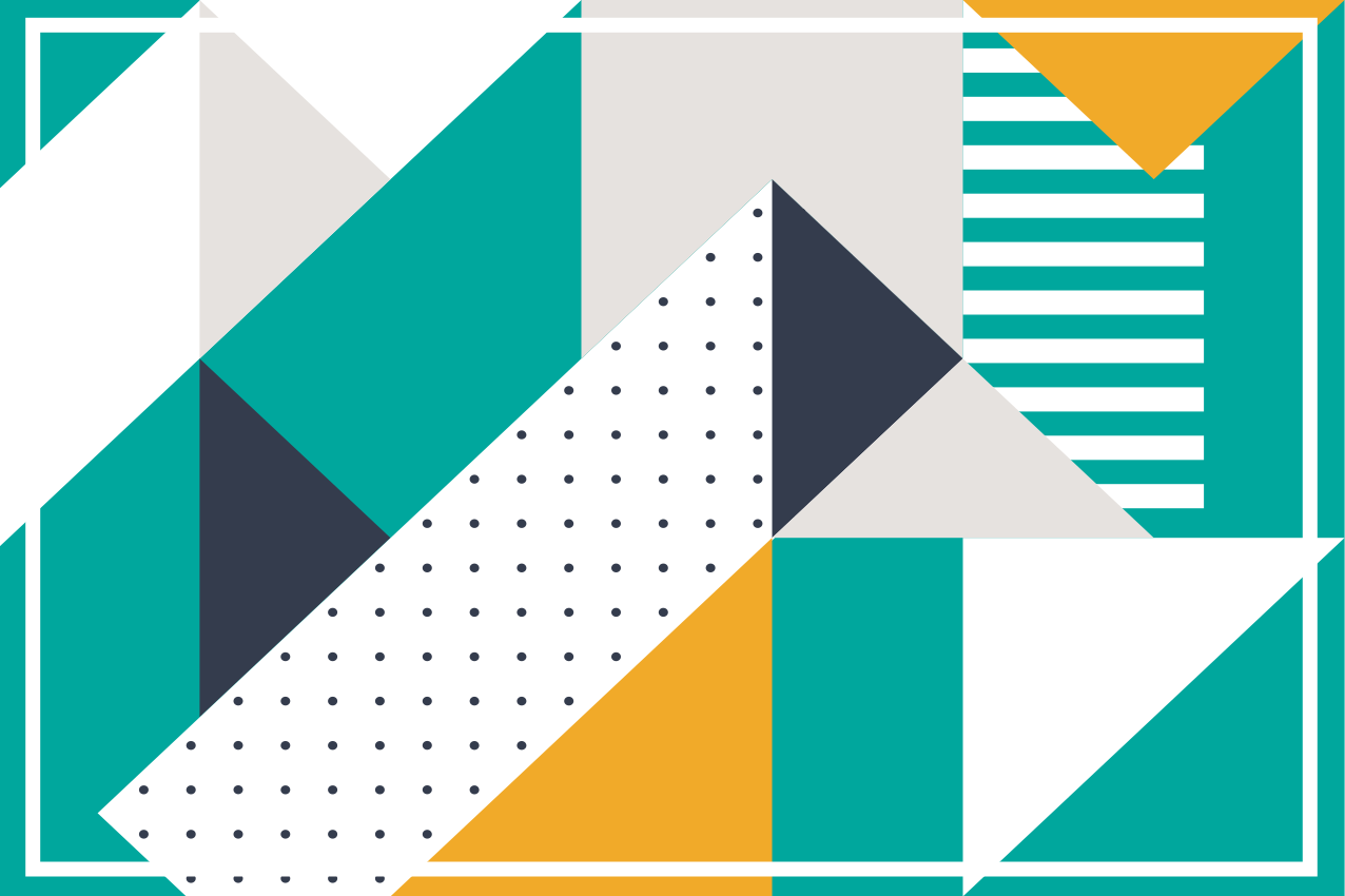 Modern placemats with geometric design shapes - TenStickers