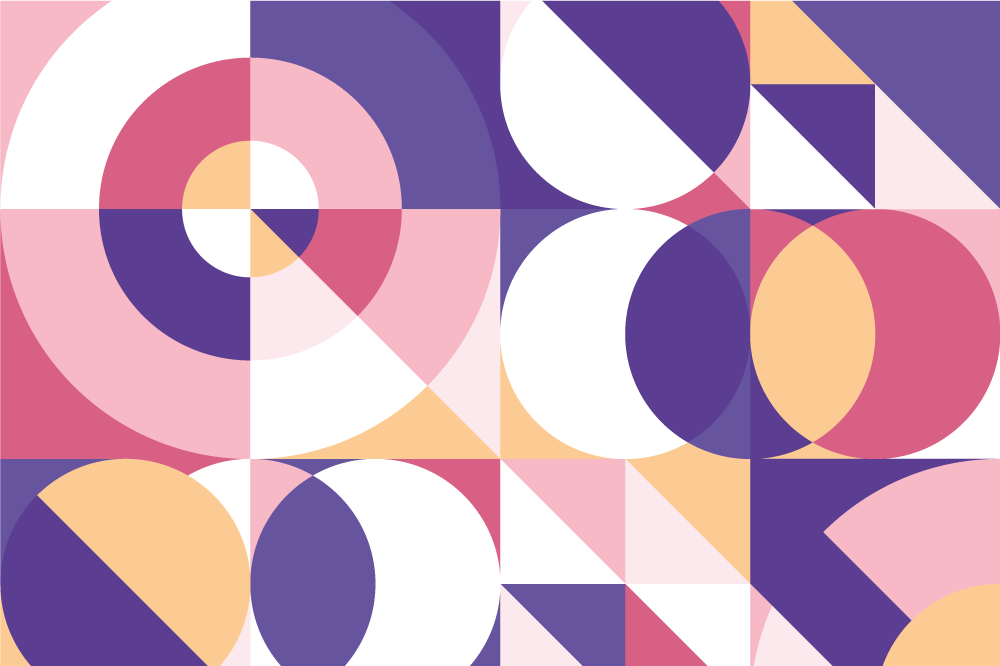 Modern placemats in geometric color arrangement - TenStickers