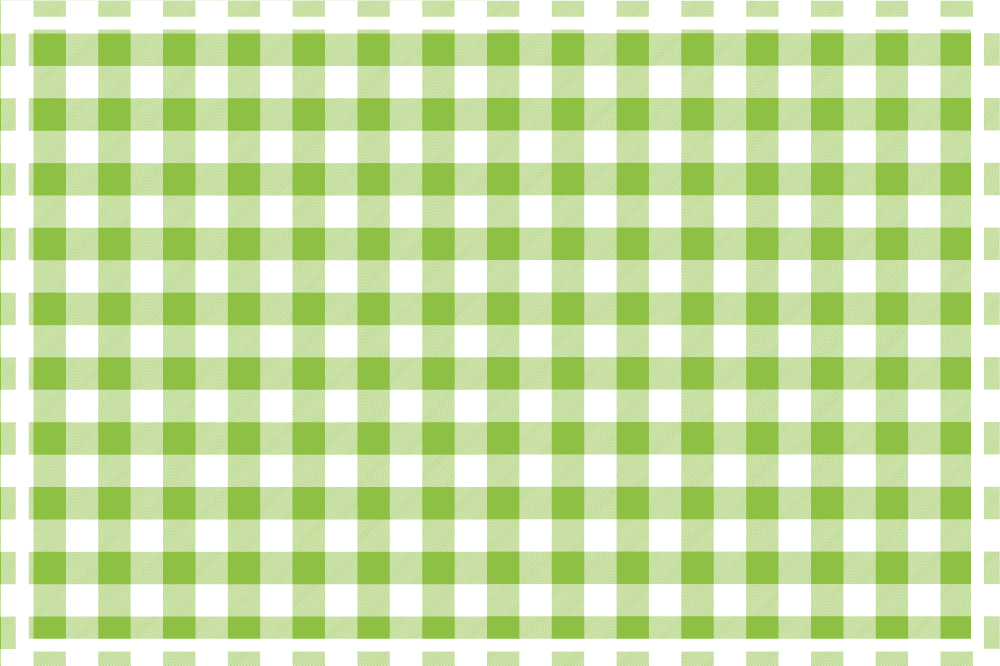 Green checked plaid design modern placemats - TenStickers