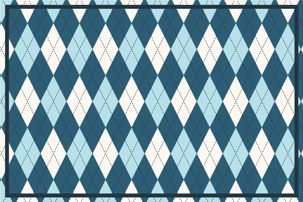 Modern placemats in harlequin pattern style - TenStickers