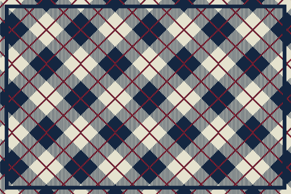 Textured placemats with plaid pattern surface - TenStickers