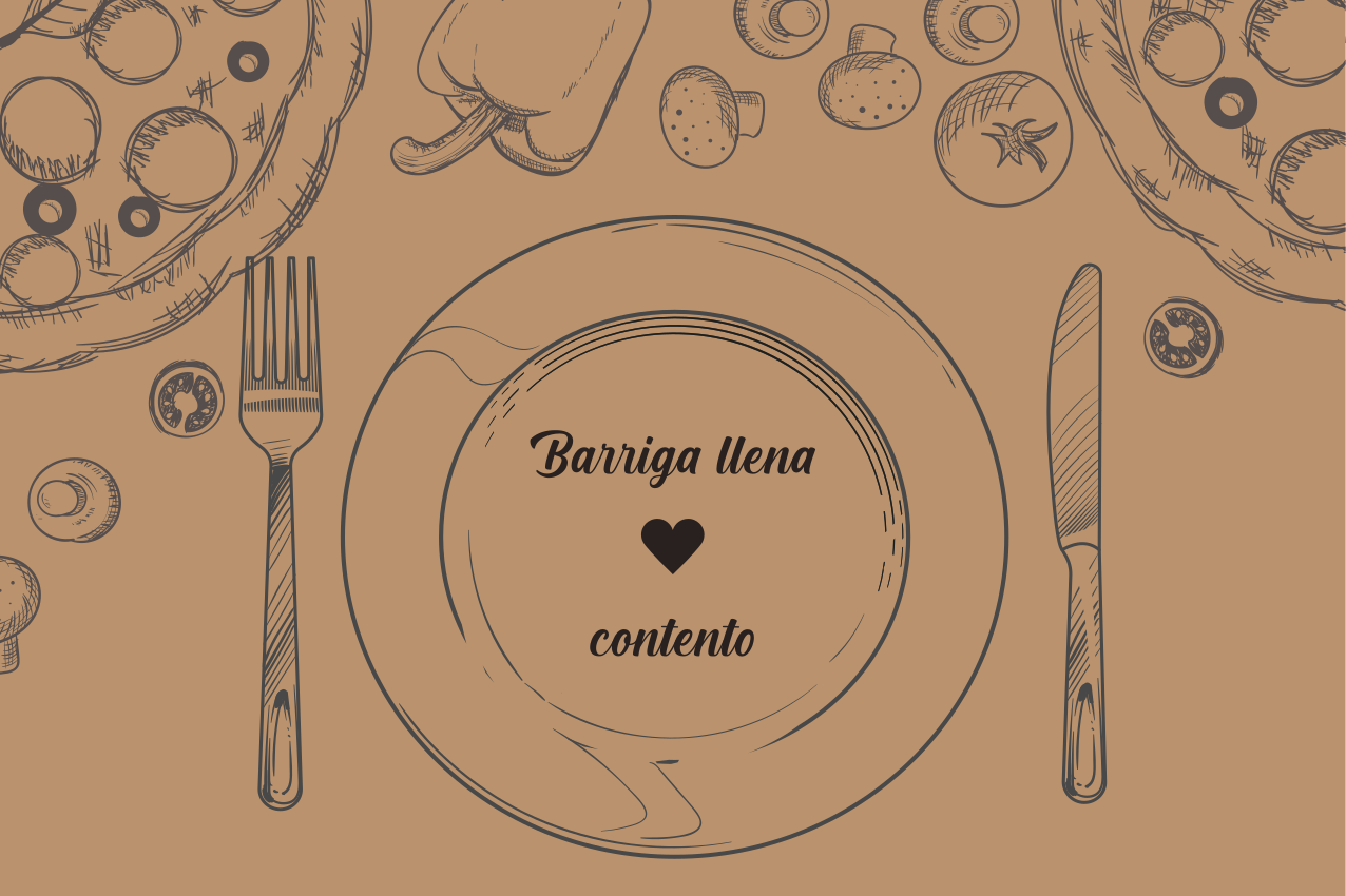 Original placemats empty plate with heart - TenStickers