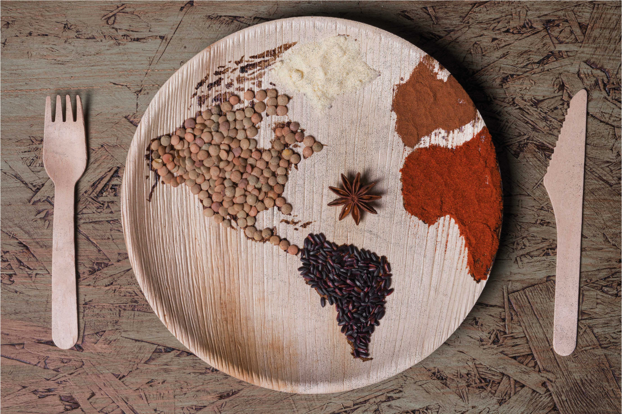 World Map Ingredients original placemats World Map Ingredients original placemats - TenStickers