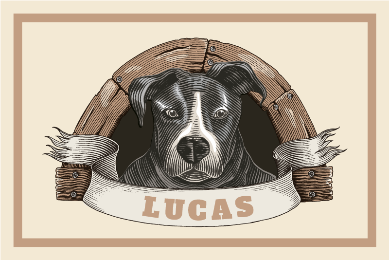 Original placemats dog portrait art print - TenStickers