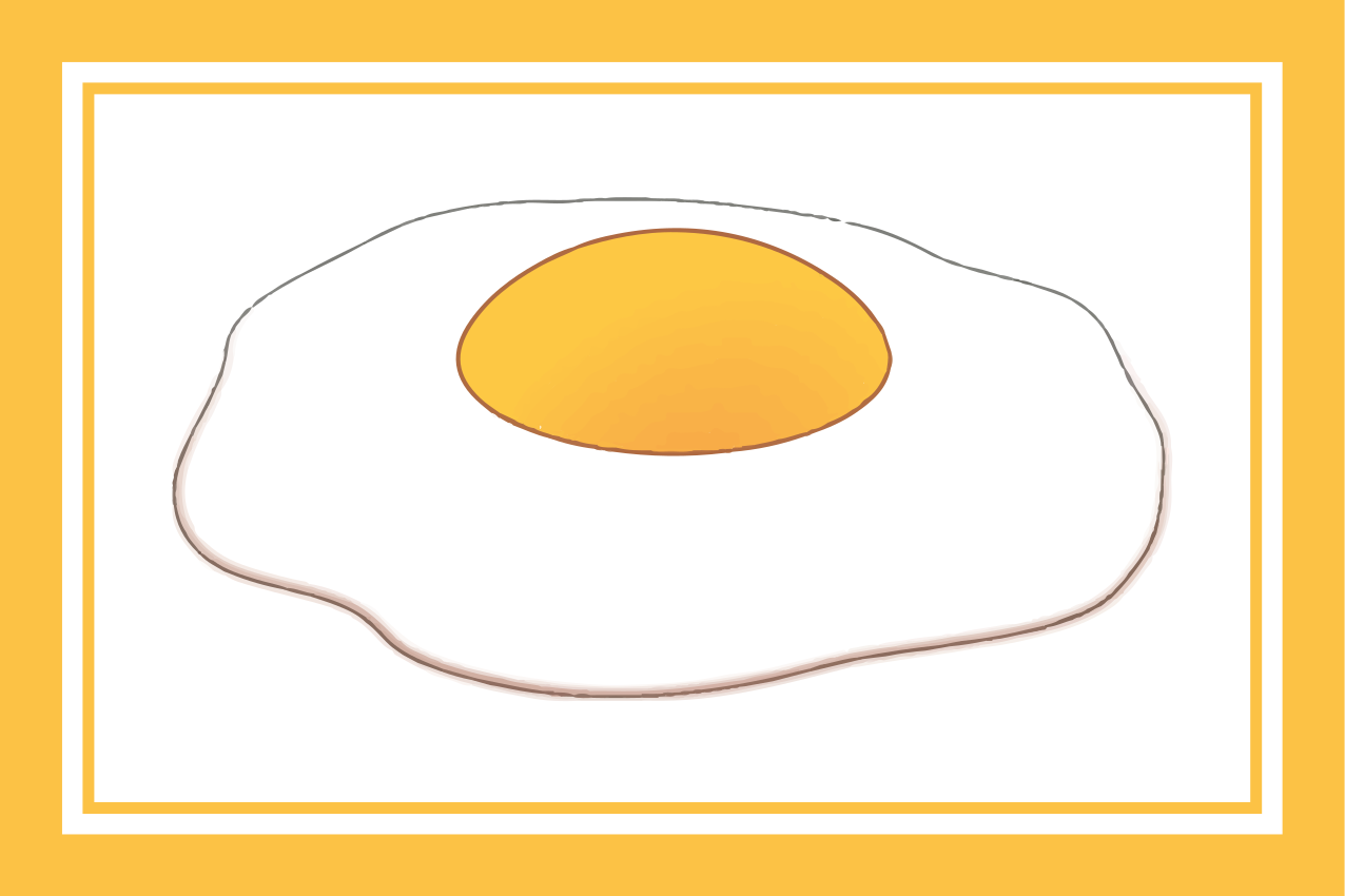 Original placemats fried egg design - TenStickers