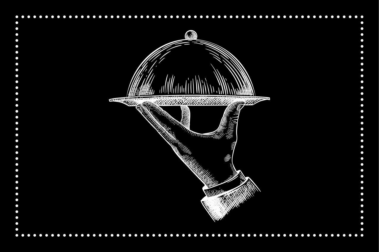 Original placemats elegant serving hand - TenStickers