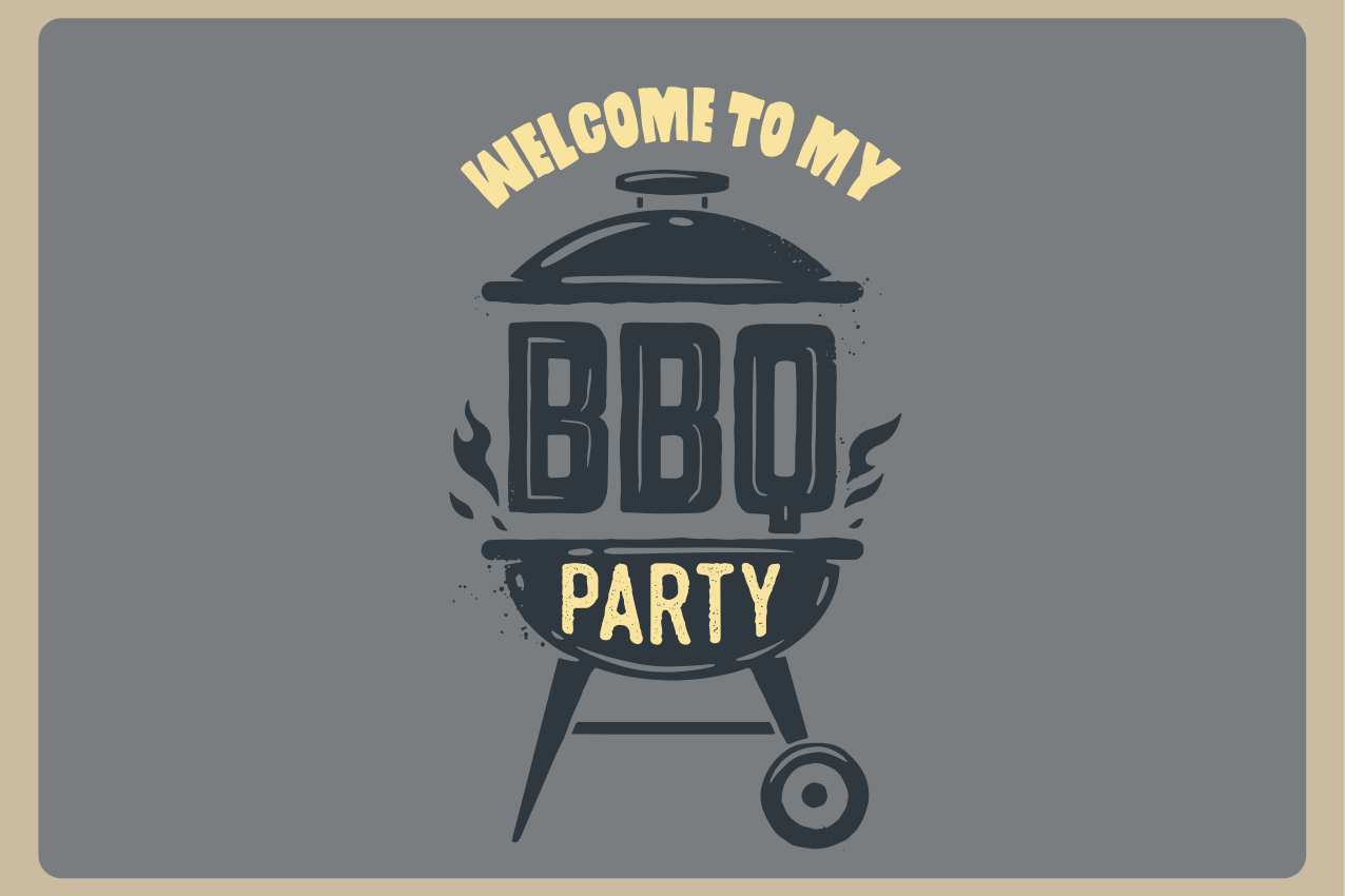 Welcome to my bro party quote placemats - TenStickers