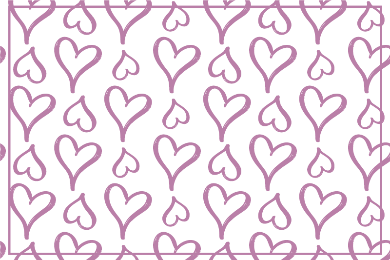 Original placemats charming heart design - TenStickers