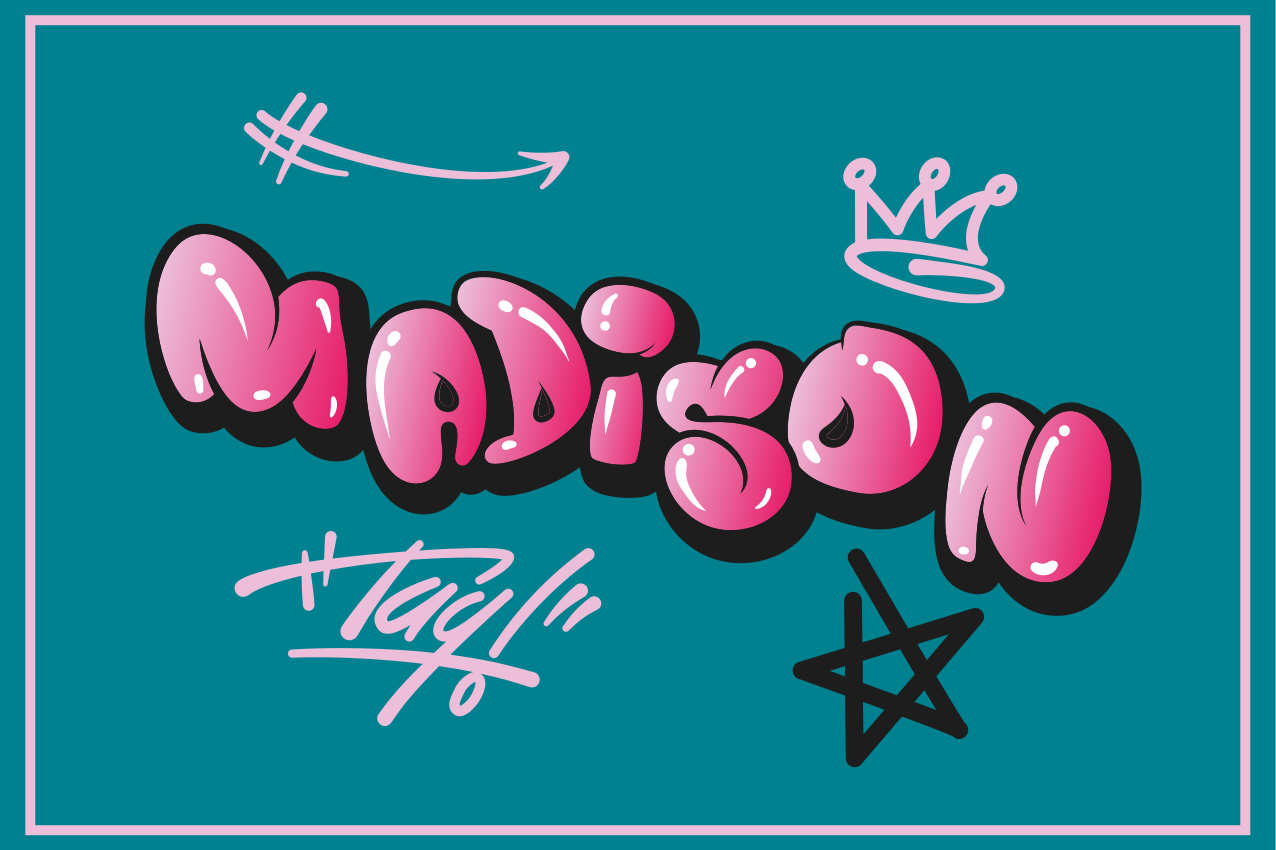 Original placemats personalized name design - TenStickers