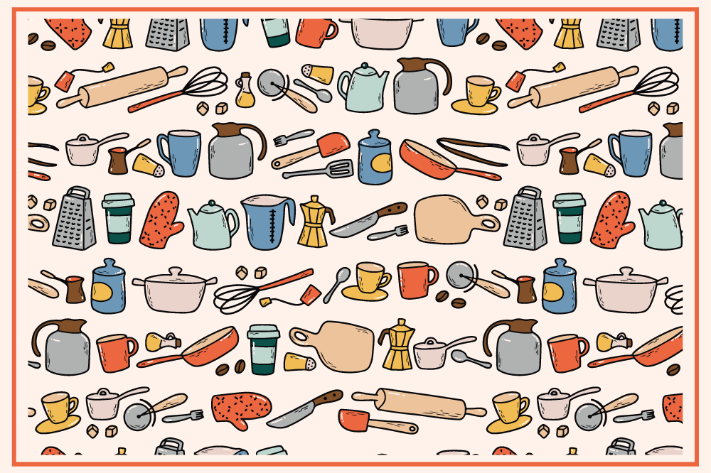 Original placemats kitchen tools collection - TenStickers