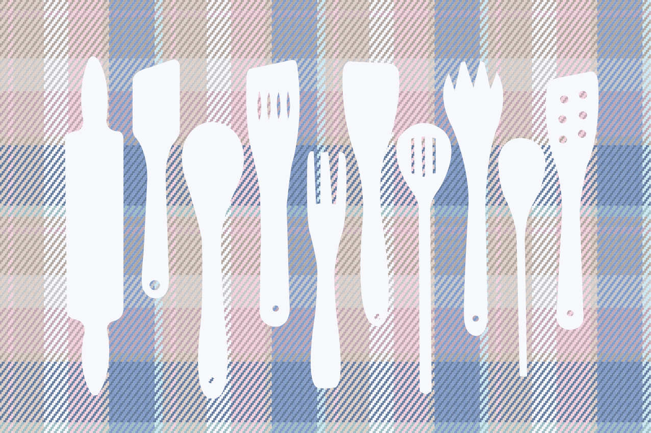 Modern placemats with checked table surface - TenStickers