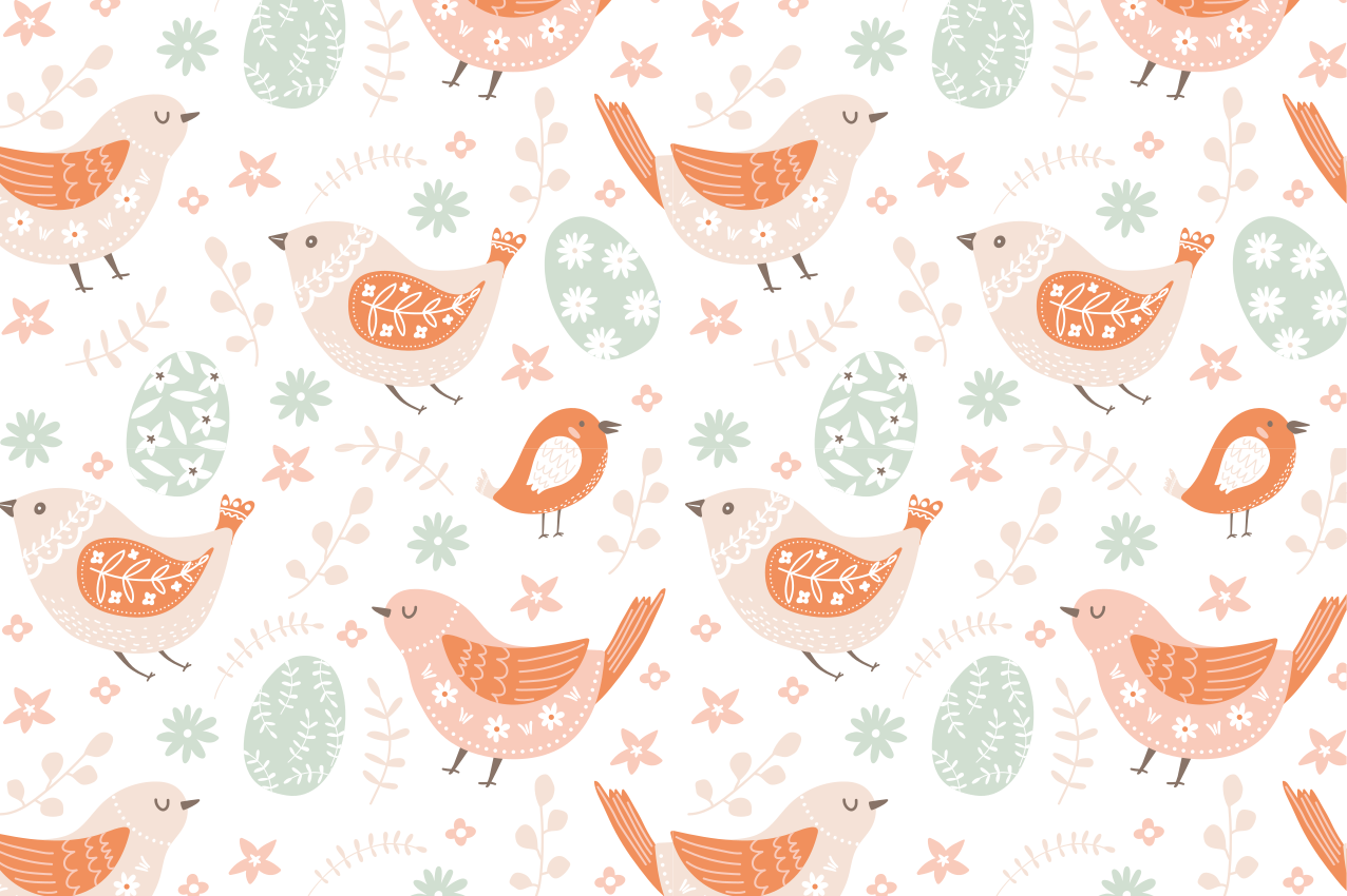 Children placemats with lovely bird designs - TenStickers