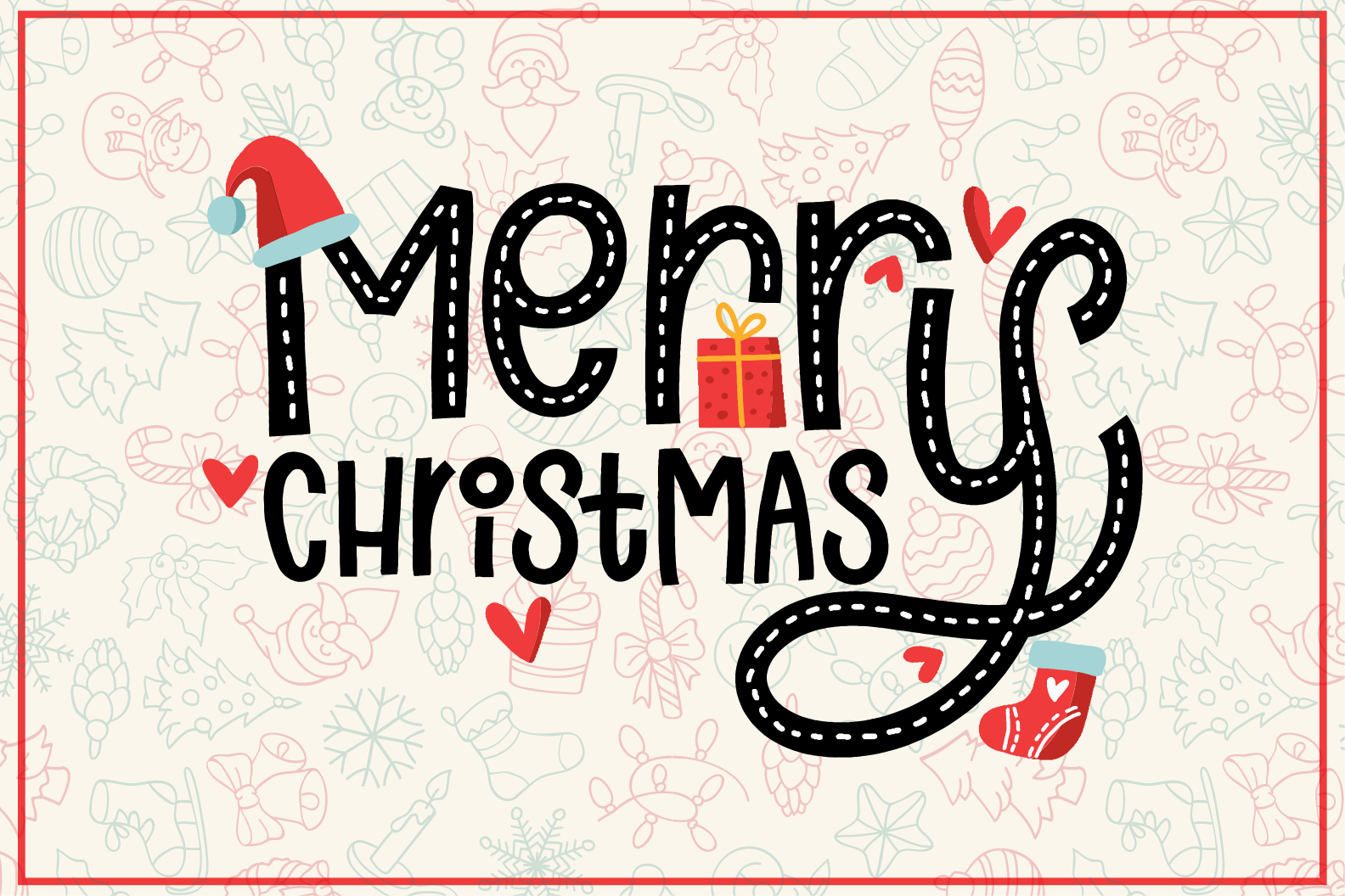 Christmas placemats merry christmas to all - TenStickers