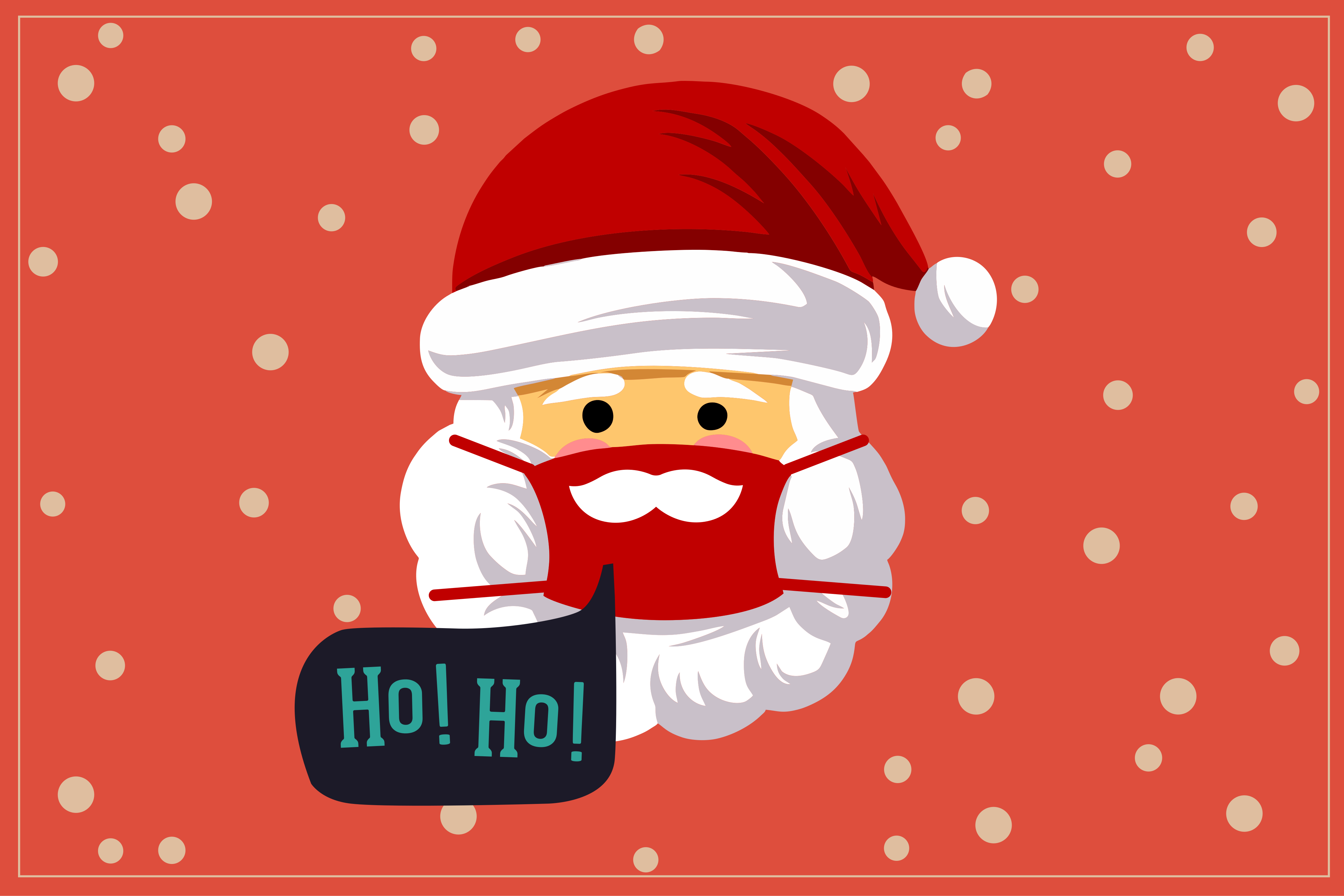 Christmas placemats with santa claus joy - TenStickers