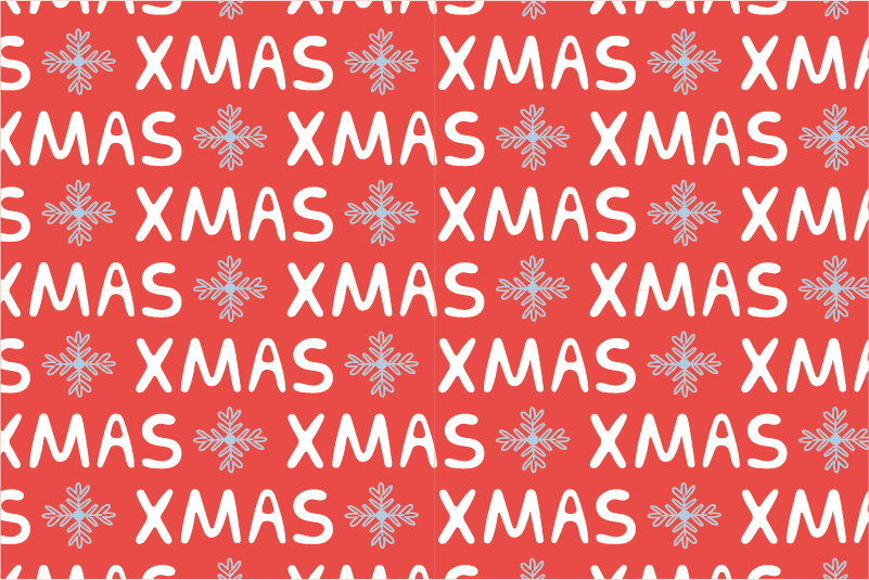 Christmas placemats festive red holiday design - TenStickers