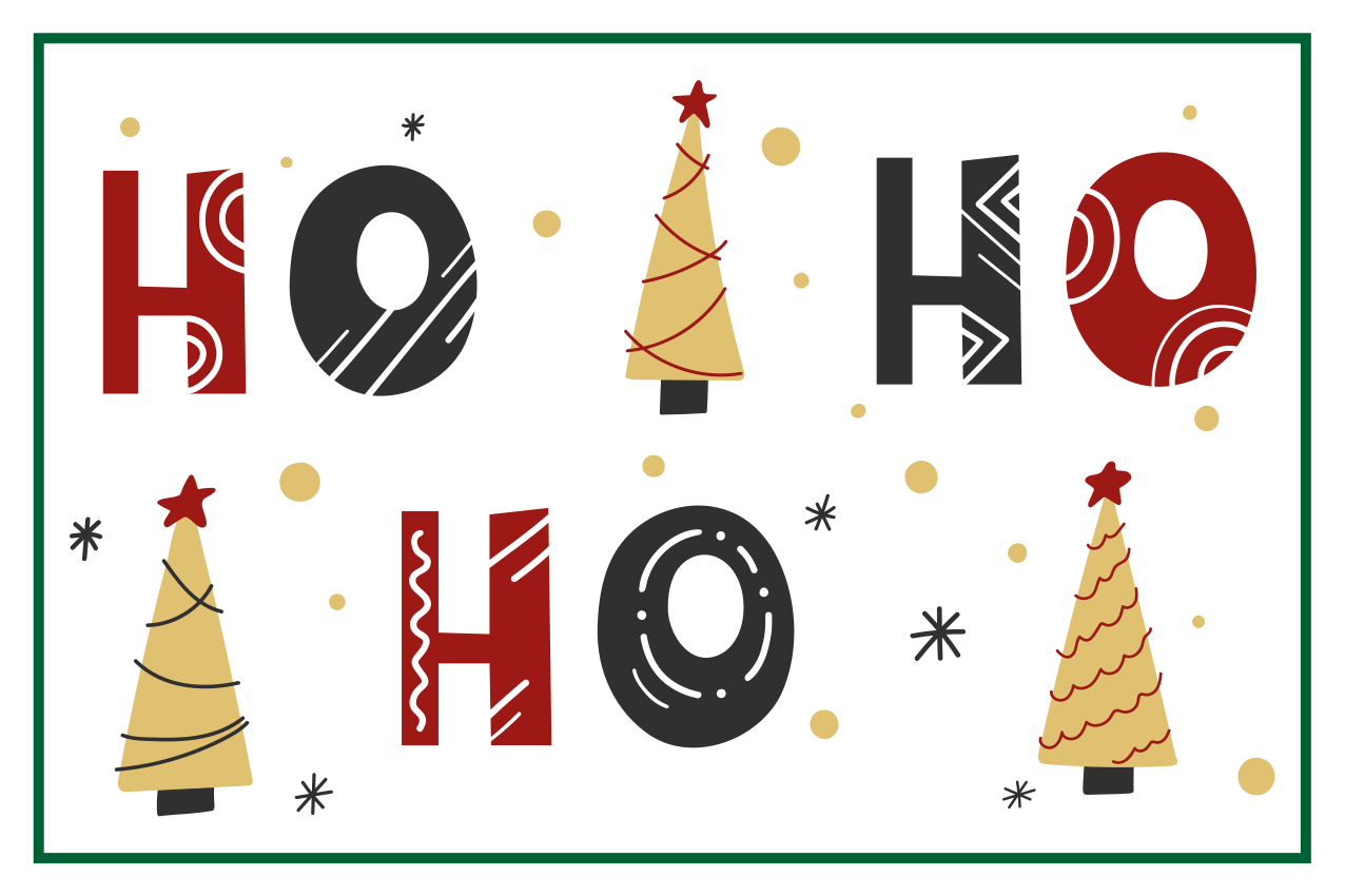 Christmas placemats with festive tree design - TenStickers