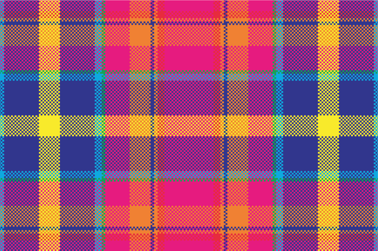 Textured placemats in colorful plaid design - TenStickers